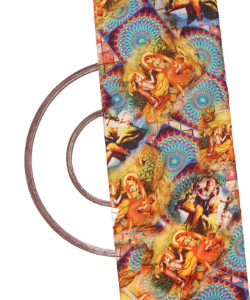 Multi Colour Figure Digital Printed Pure Muslin Fabric